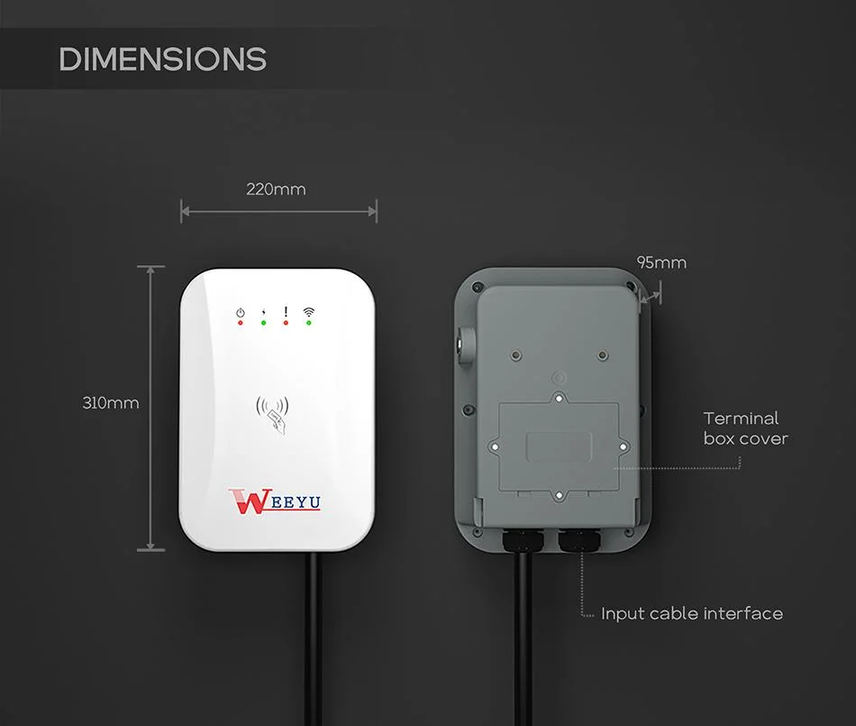 Best Price EV Rapid Charger Type 4 AC Level 2 Wallbox 32A 7 Kw Charging Station Wall Mounted Charging Pile Wallbox with Mounting Pole